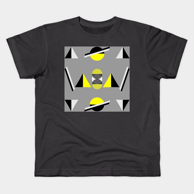 Neo geo yellow, gray and black Kids T-Shirt by Dauri_Diogo